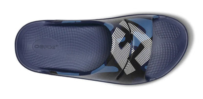 FJ X OOFOS Women's OOahh Sport Slide Sandal - Navy Camo